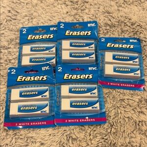 INC International Concepts White Erasers - Pack of 2